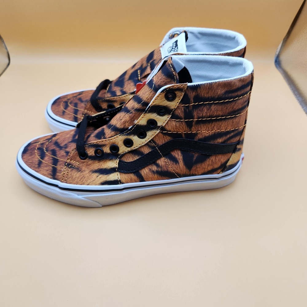 Vans Sk8-Hi Tapered Shoes Mens Size 6 Brown Tiger High Top Sneakers VN0A4U168WP